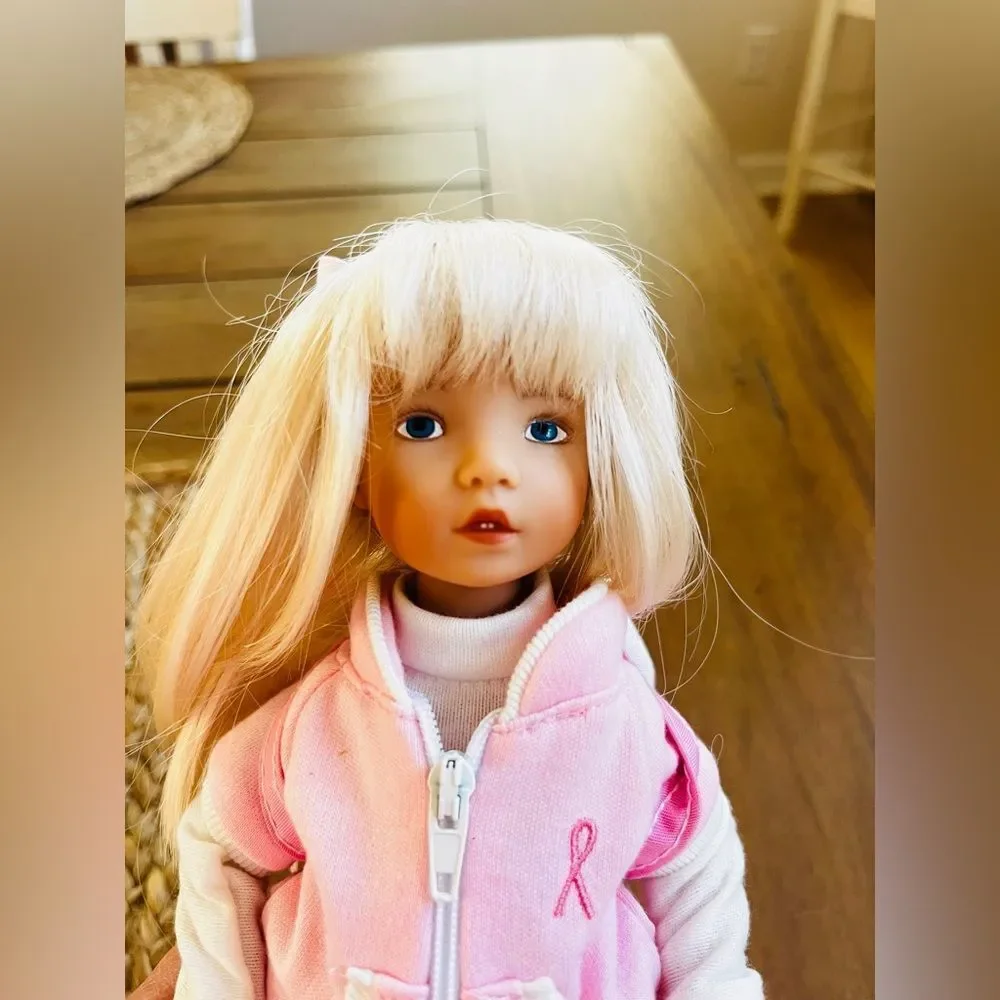 Rare Dianna Effner doll. “Walk for the cure”collectible doll. Ashton-Drake